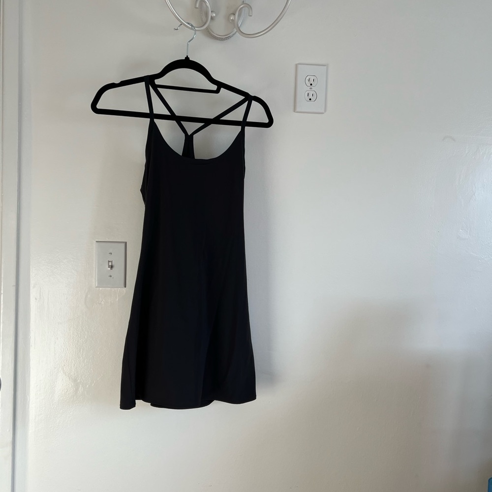 Outdoor voices, black exercise dress